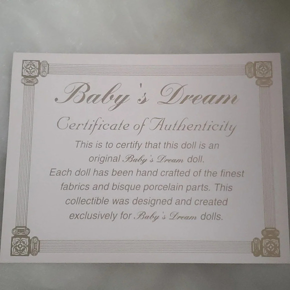 Baby’s Dream Hand Crafted Bisque Porcelain Girl Angel Doll by Dream Collection - Picture 2 of 11